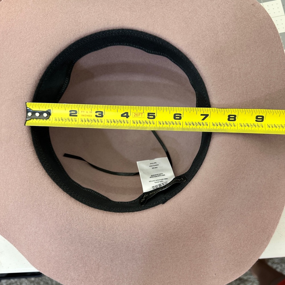 House of Harlow 1960 Dusty Rose 100% Wool Wide Brim Floppy Hat OS Boho - Picture 7 of 7